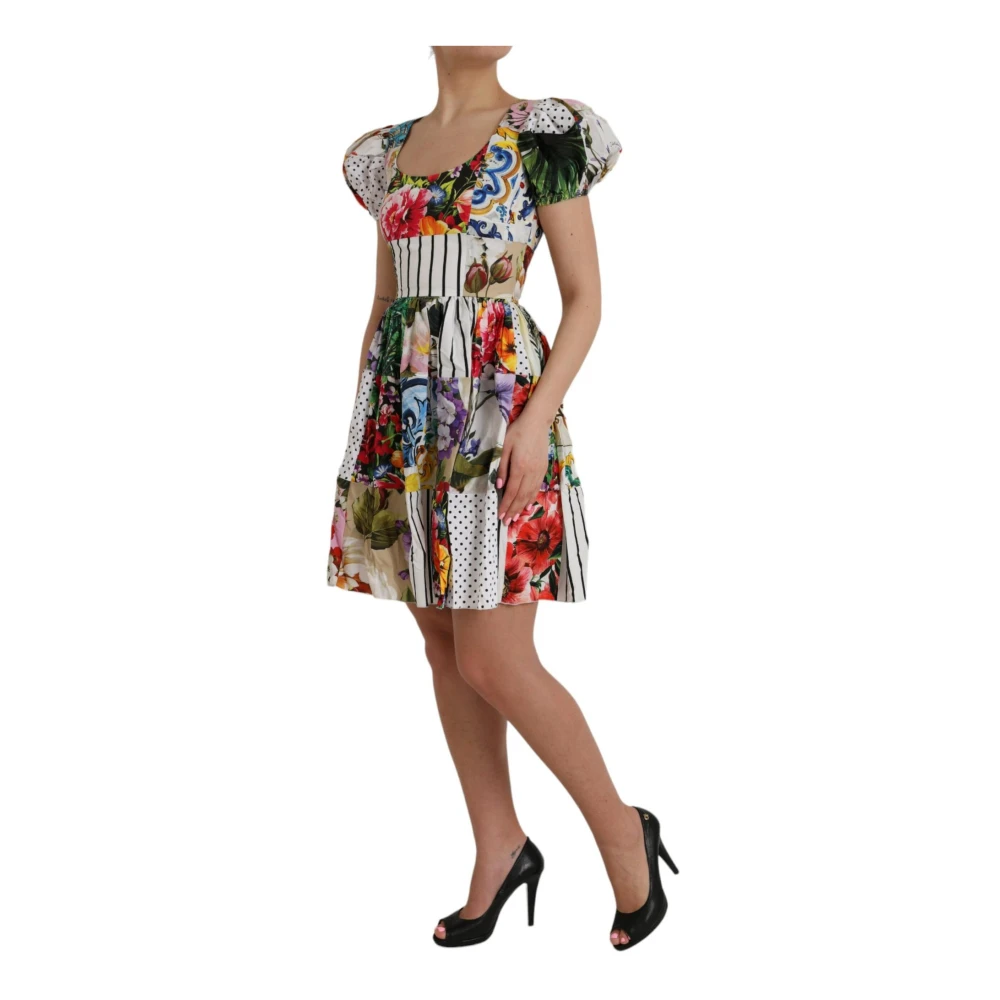 Dolce & Gabbana Bloemenprint A-lijn Mini Jurk Multicolor Dames