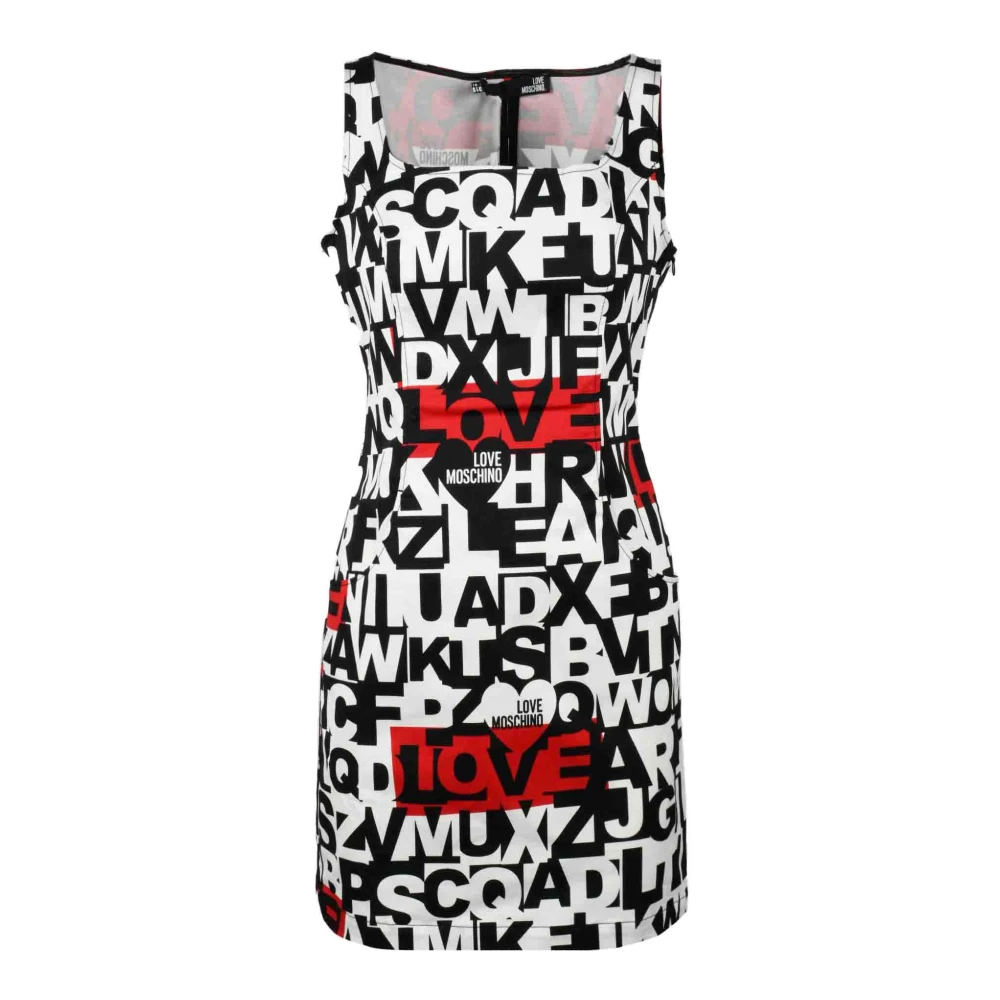 Love Moschino Damesjurk van katoenmix Black Dames