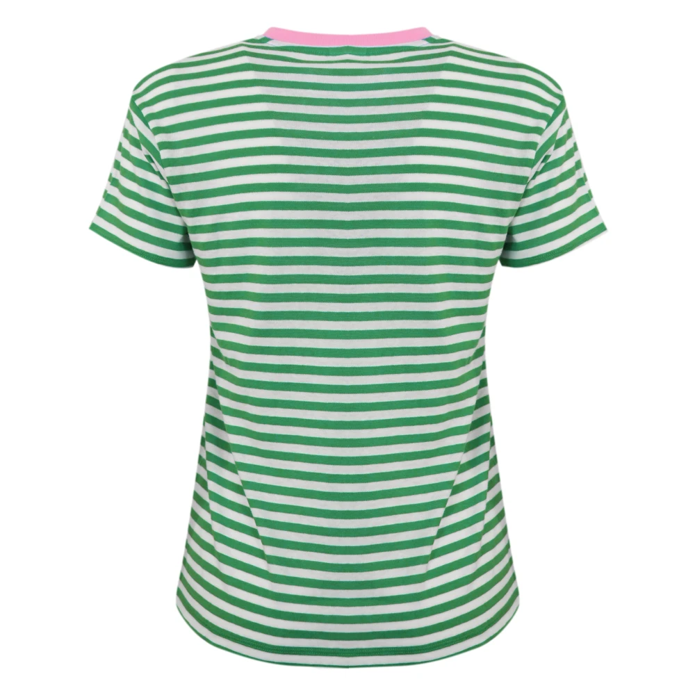 MC2 Saint Barth Gestreept Dames T-shirt Groen Green Dames