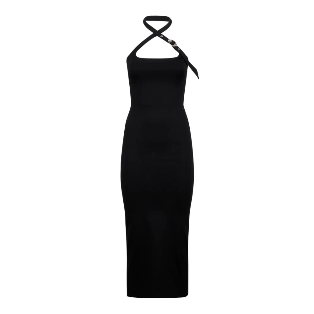 The Attico Women's Black Midi Dress With Halter Neck - Midi Dresses - Xs - Dresses