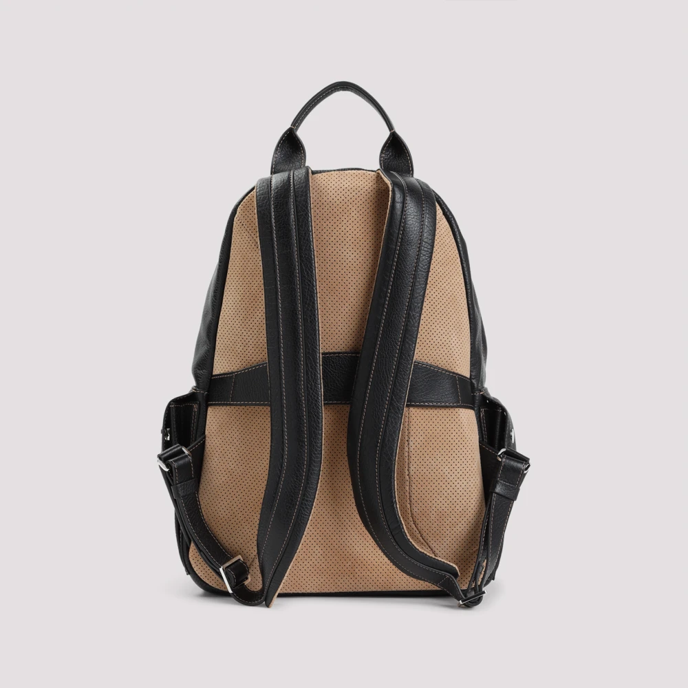 BRUNELLO CUCINELLI Zwarte Bucket Bag & Rugzak Black Heren
