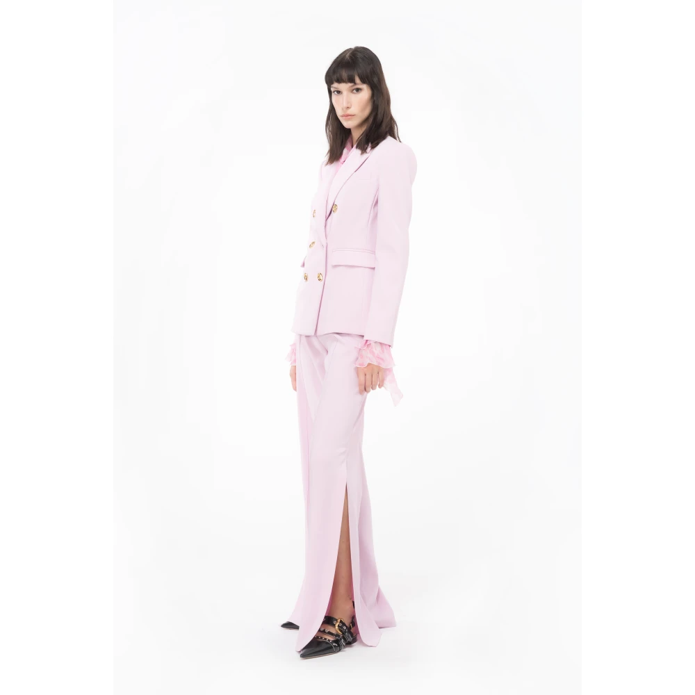pinko Double-breasted blazer met metalen knopen Pink Dames