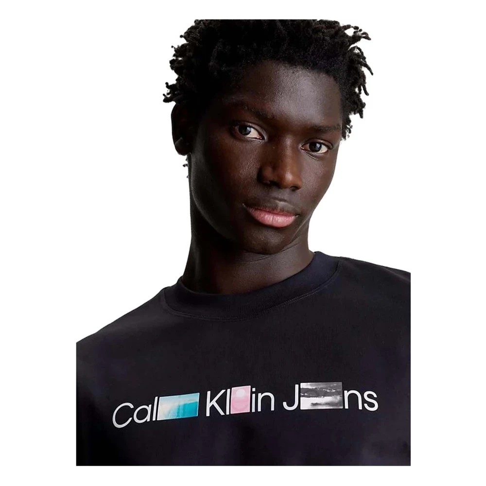 Calvin Klein Photoprint Institutional TEE T-shirt Black Heren