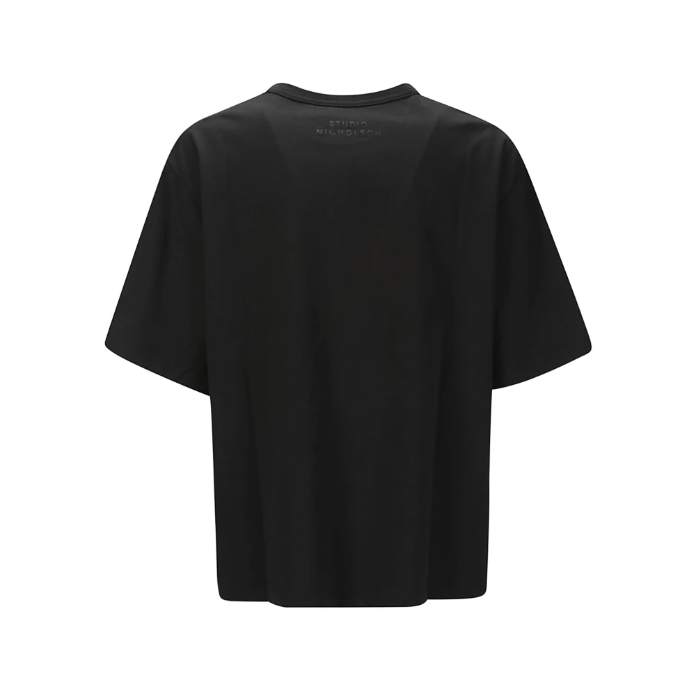 Studio Nicholson Oversized Crew-Neck Cotton T-Shirt Black Dames