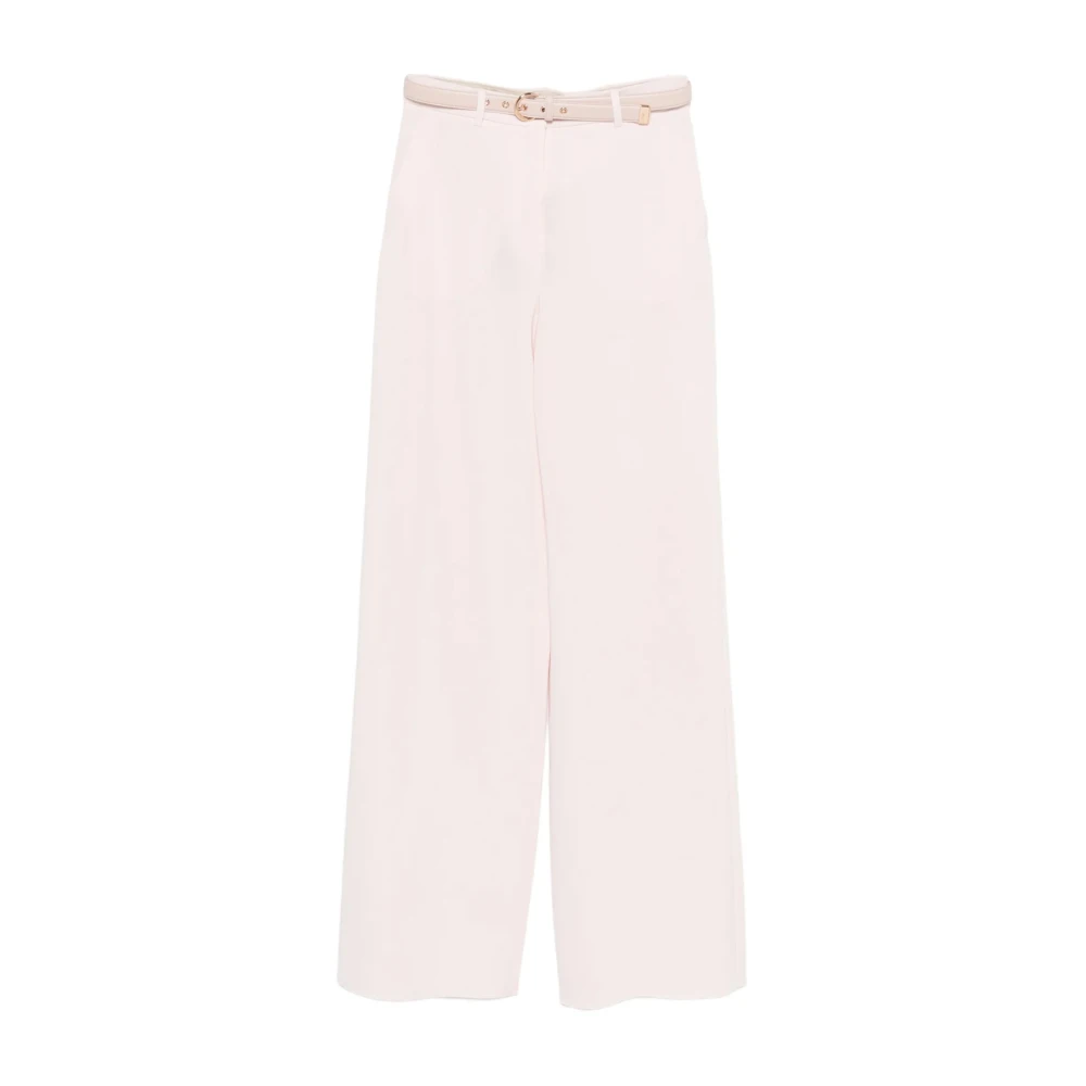 Max Mara Studio Kvinno Rosa Byxor Dam, 2XS, Wide Byxor