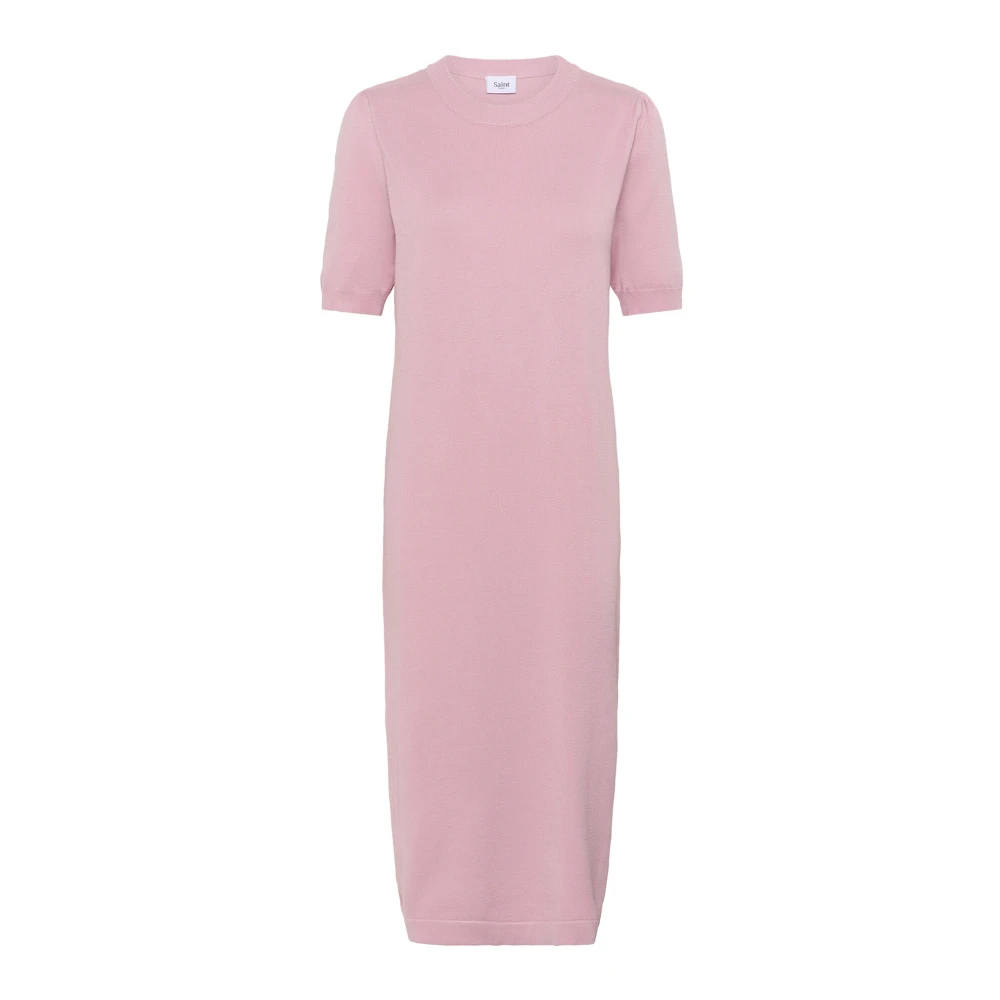 Saint Tropez Vrouwelijke Gebreide Jurk Pink Nectar Pink Dames