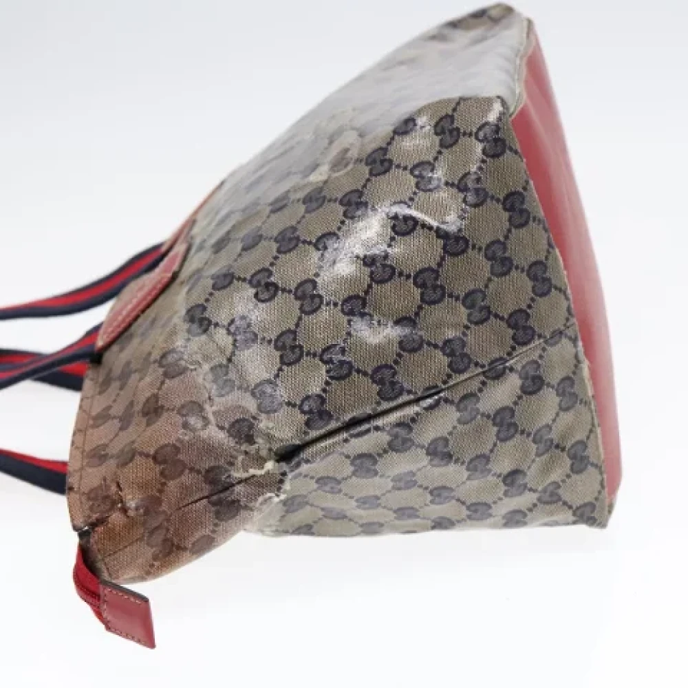 Gucci Vintage Pre-owned Coated canvas gucci-bags Beige Dames