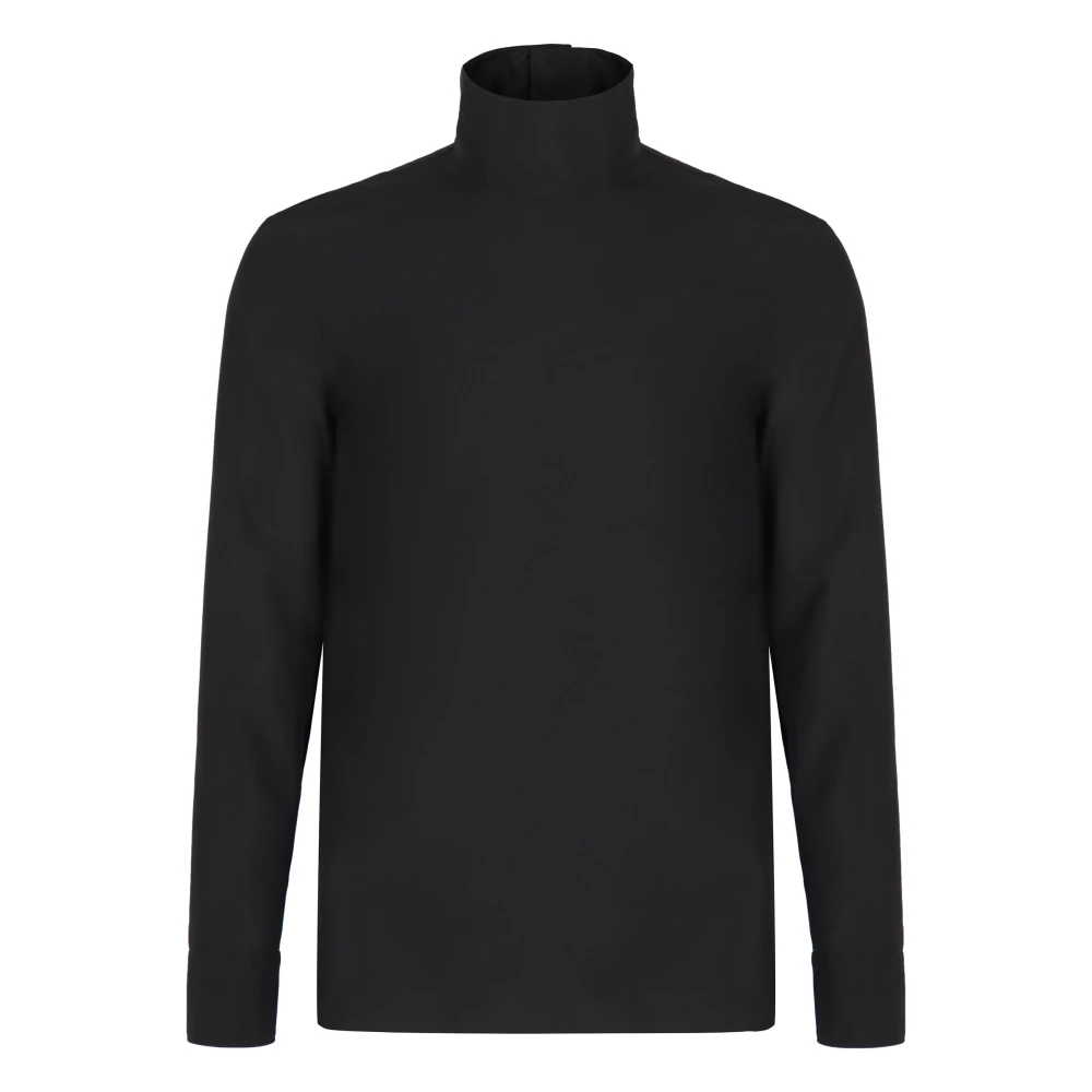 Gucci Black Long Sleeve T-Shirts, Male, M, Technical Panama Shirt