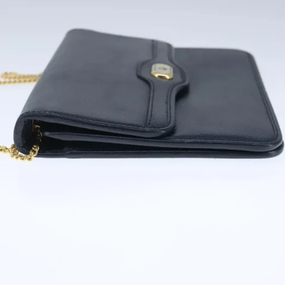Dior Vintage Pre-owned Leather clutches Black Dames