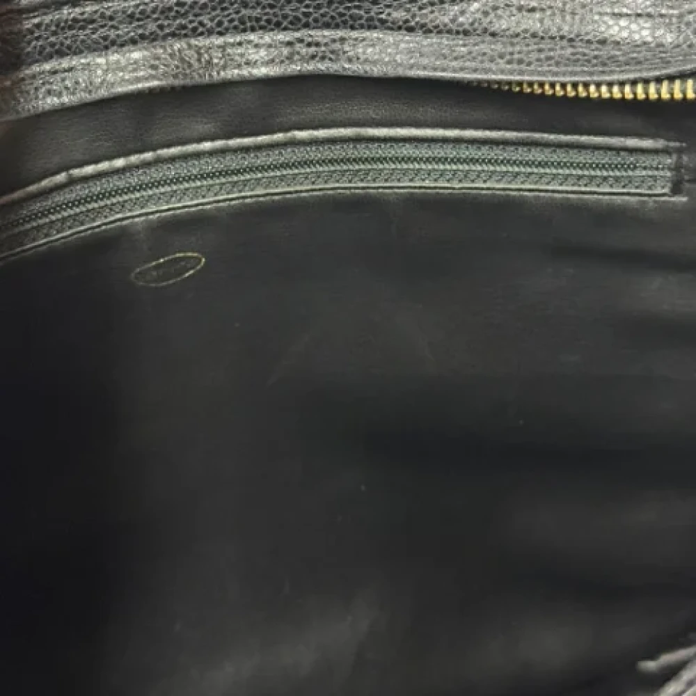 Chanel Vintage Pre-owned Leather totes Black Dames