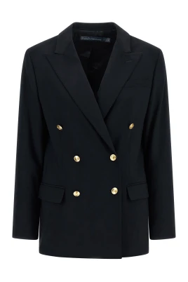 Double-Breasted Wool Crepe Blazer
