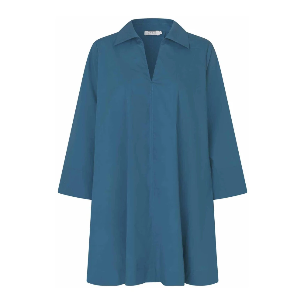 Masai Celestial Tuniek met Zachte Kraag Blue Dames