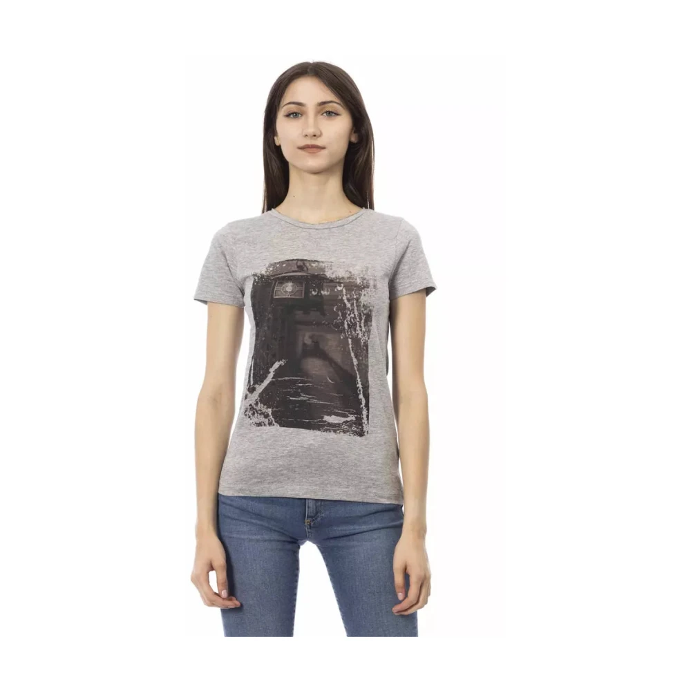 Trussardi Women's Gray Cotton T-Shirt - T-Shirts - 2XL- Tops