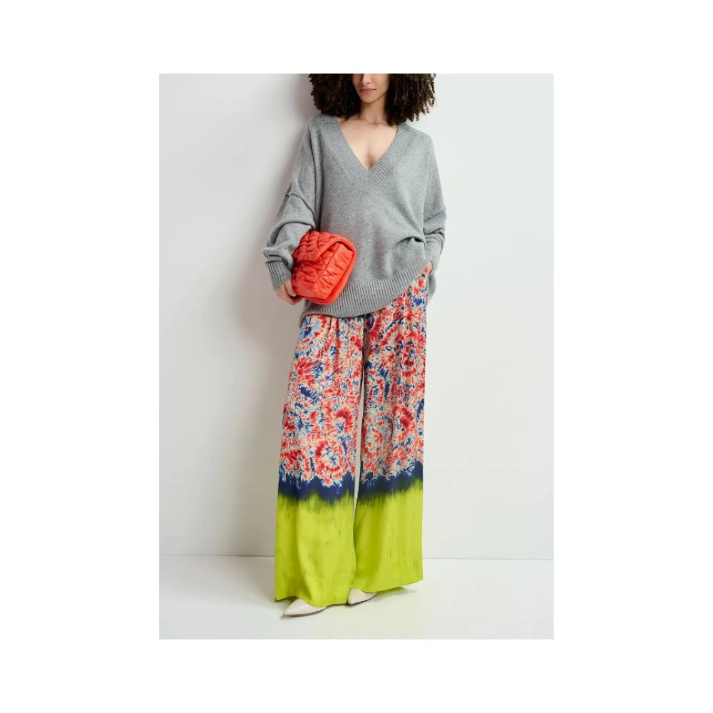 Essentiel Antwerp Oversized V-hals Gebreide Trui Gray Dames