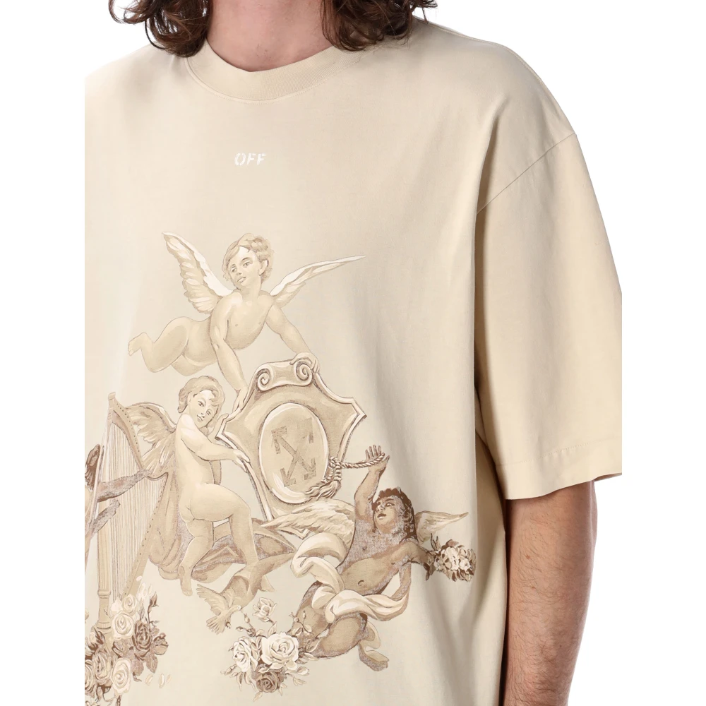 Off White Skate Short Sleeve Tee Beige Heren