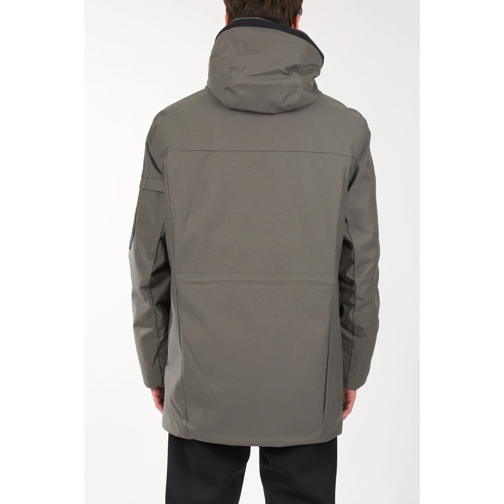 Hugo Boss Waterafstotende Parka met Capuchon en Zakken Green Heren