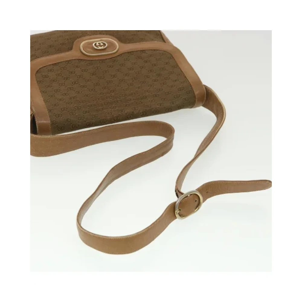 Gucci Vintage Pre-owned Canvas gucci-bags Beige Dames