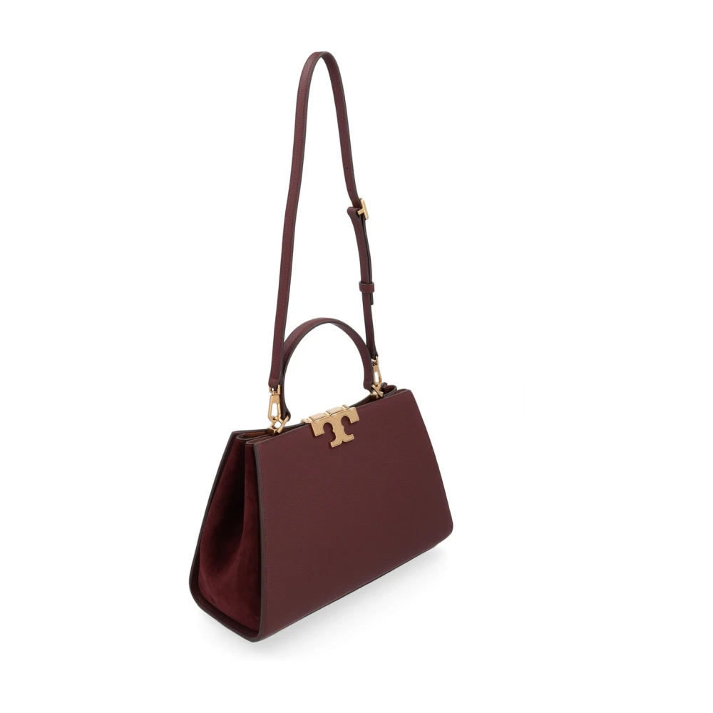 TORY BURCH Pebbled Satchel Tas Red Dames