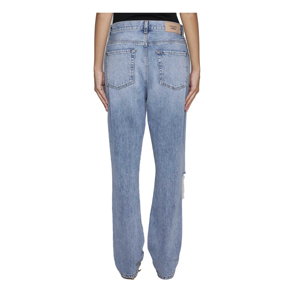 7 For All Mankind Blauwe Jeans met Ripped Details Blue Dames