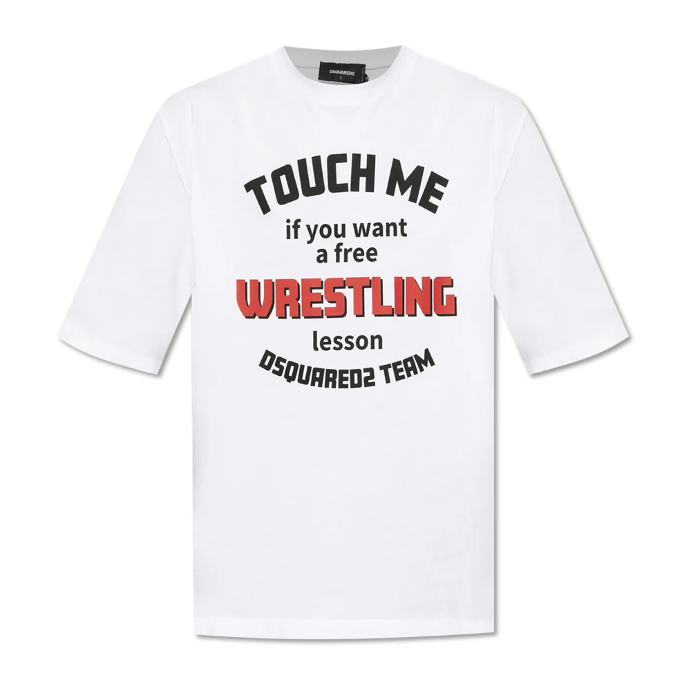 Dsquared2 T-shirt met logo White Heren