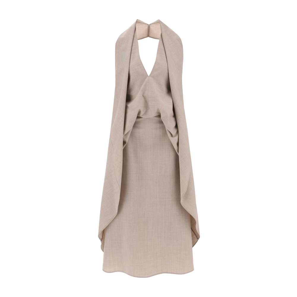 Fendi Women's Beige Midi Dresses, Xs, Midi Dress