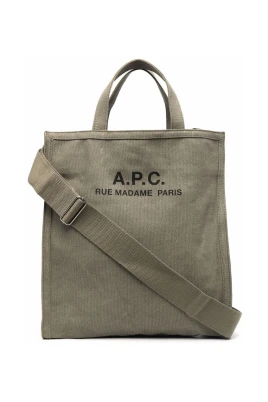 Khakigrön logotryckt tote bag