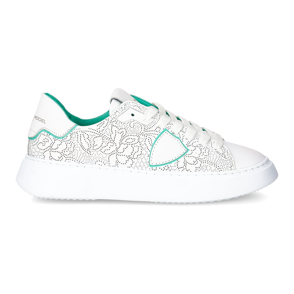 Philippe Model Women's White Sneakers, 5 Uk, Temple Tennis Trainers