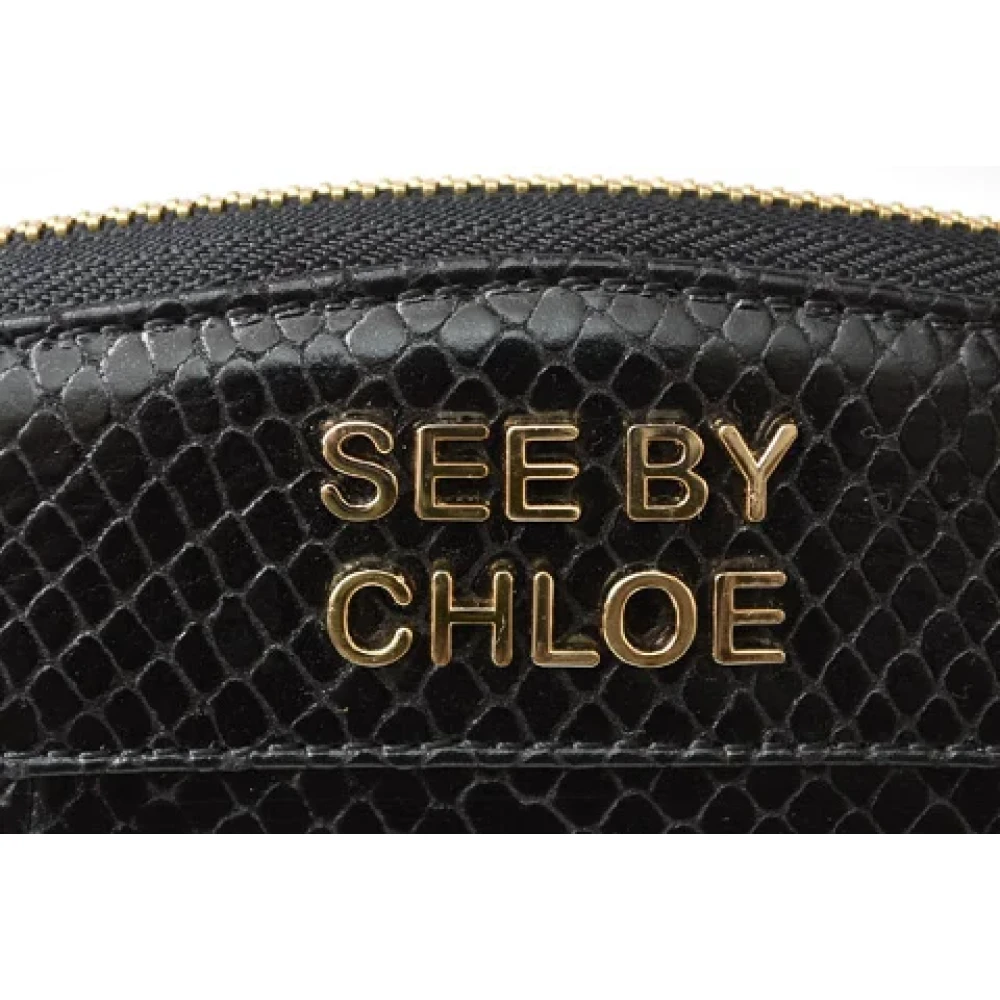 Chloé Pre-owned Leather wallets Black Dames