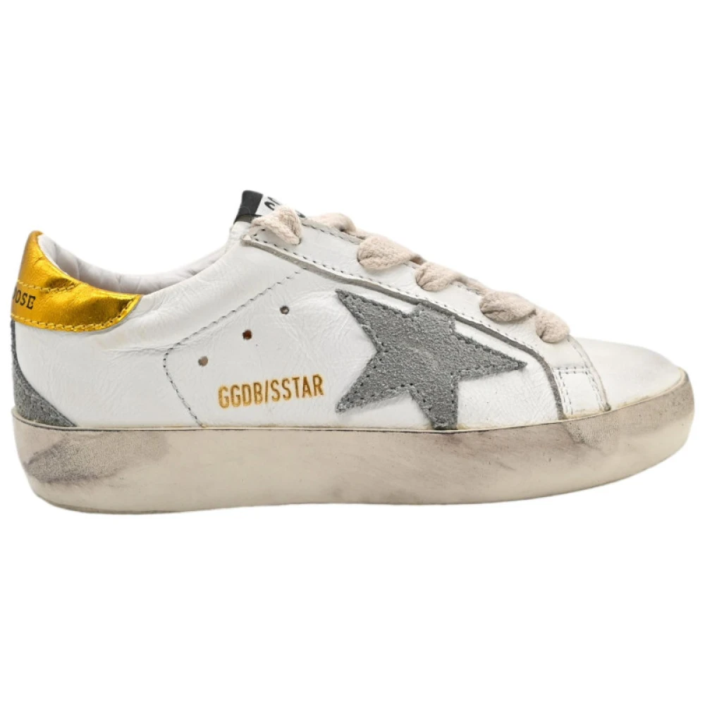 Golden Goose Vita Läder Superstar Sneakers White, Flicka