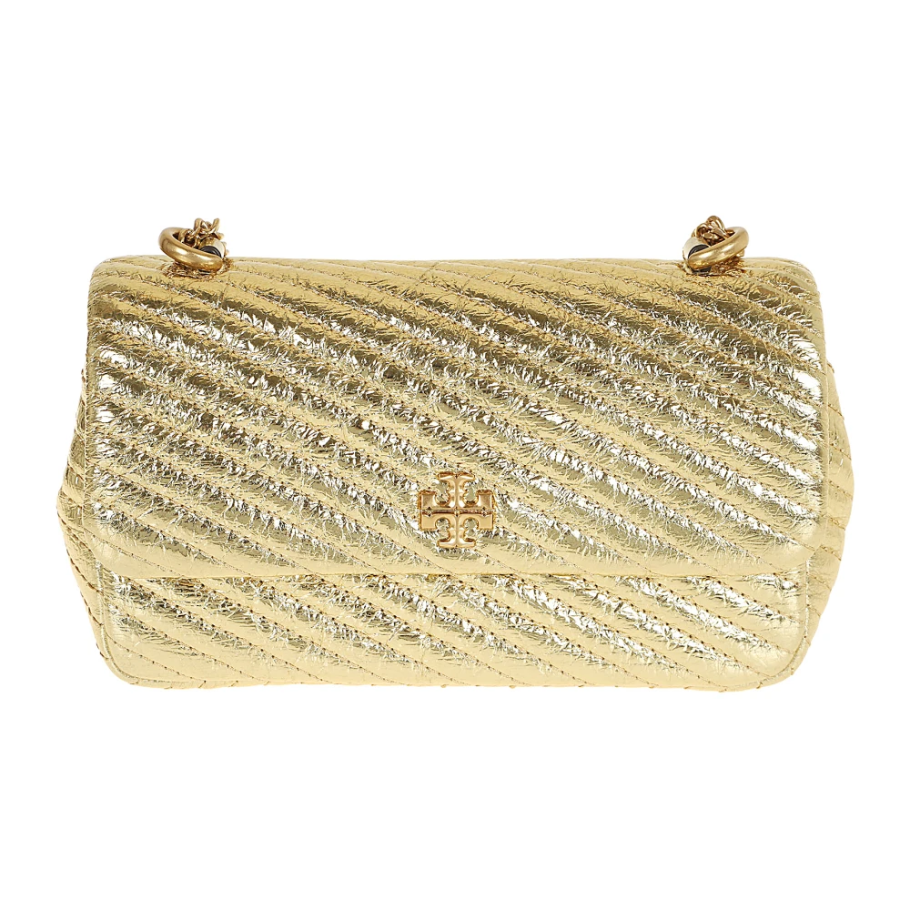 TORY BURCH Metallic Handtas Verhoog Stijl Elegantie Yellow Dames