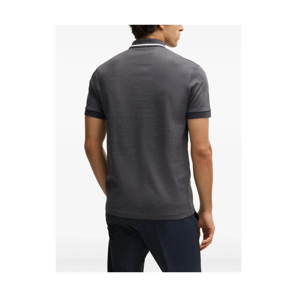 Hugo Boss Grijze Polo Sweater met Logodetail Gray Heren