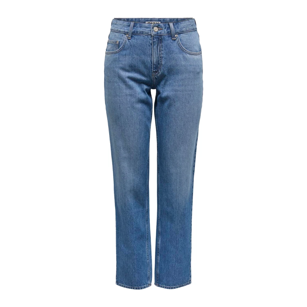 Only Women's Blue Straight Fit Jeans, Xs L30, Straight Denim Trousers