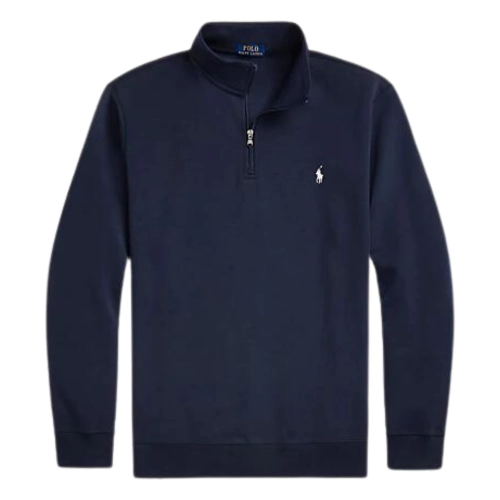 Ralph Lauren Navy Half Zip Sweatshirt Blue Heren