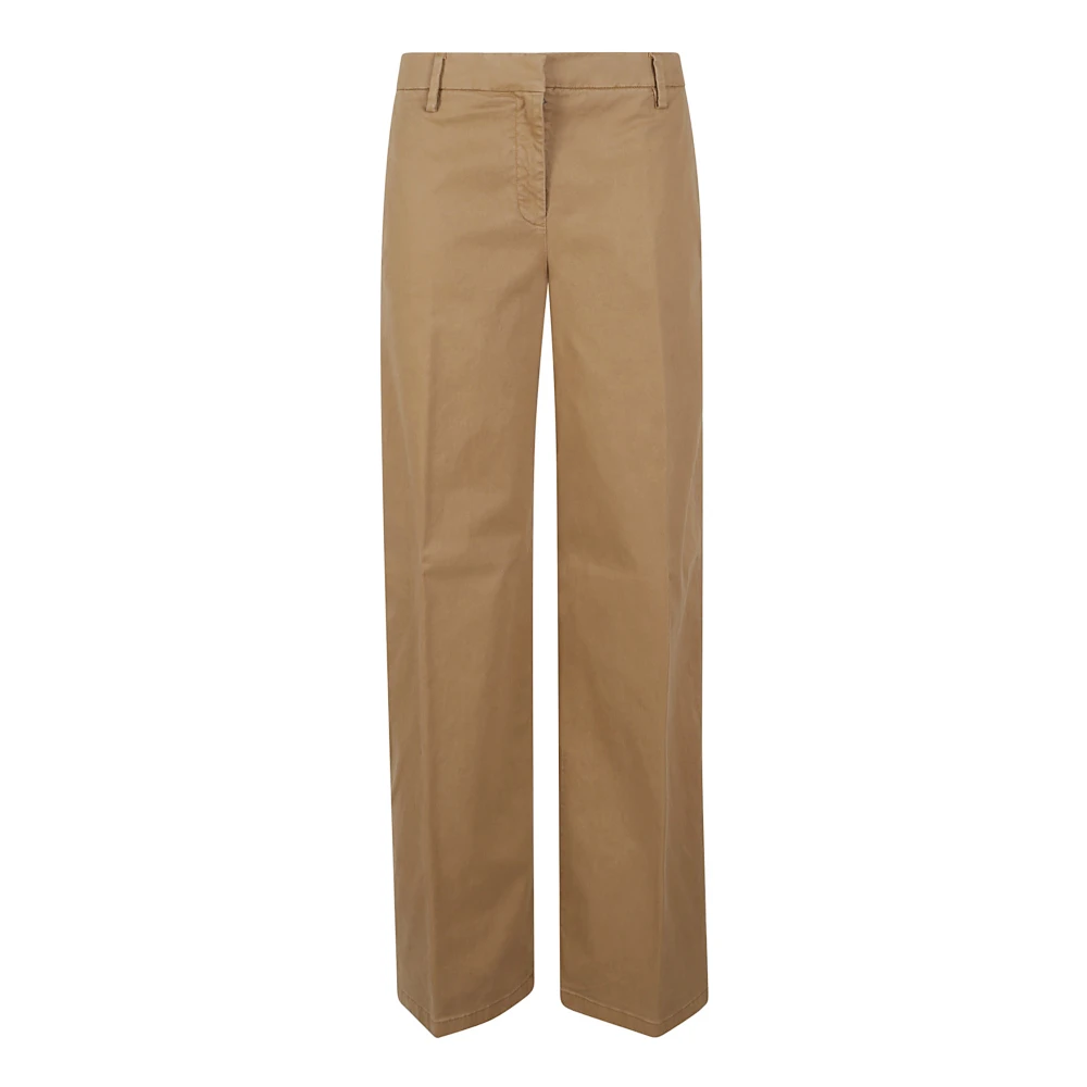True Royal Beige Zijden Blend Broek Beige Dames
