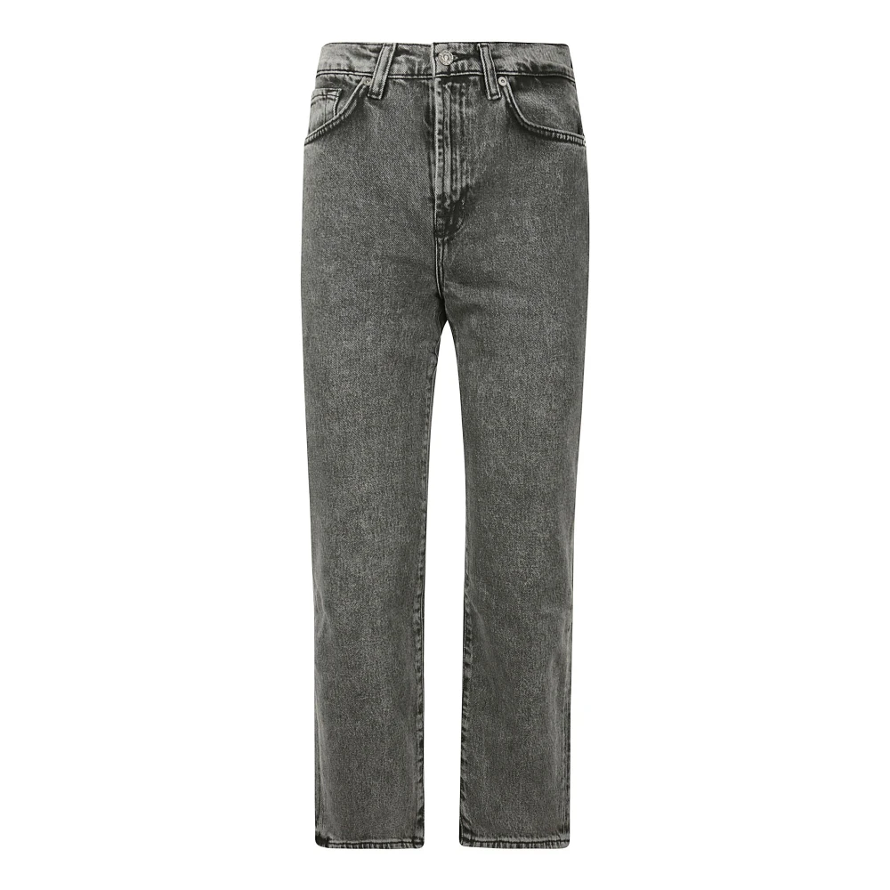 7 For All Mankind Logan Stovepipe Granite Jeans Gray Dames