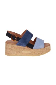 Sandaler med kilehæl blå • Shop med kilehæl i blå online
