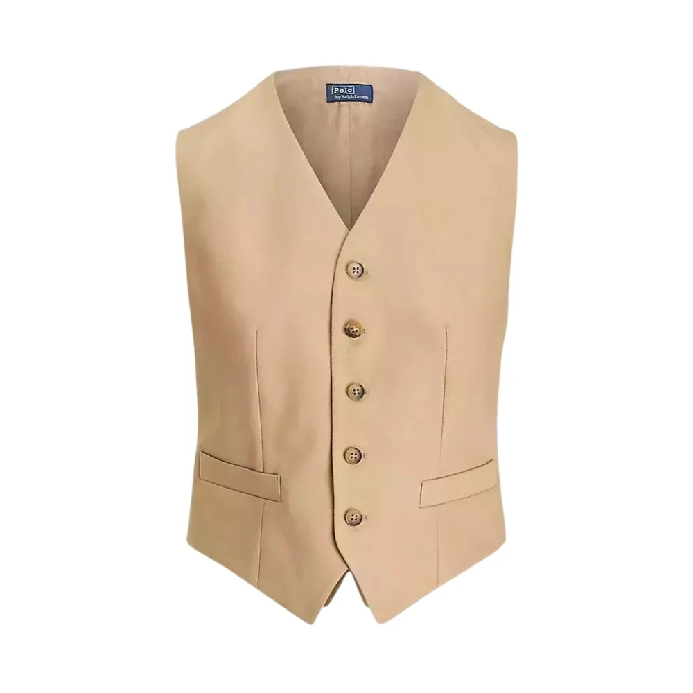 Ralph Lauren Beige Katoenen Gilet Beige Dames