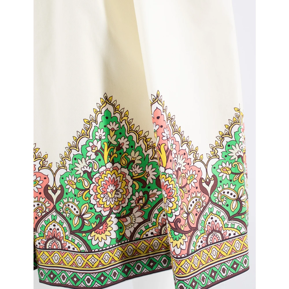 ETRO Paisley Medaillon Katoen Poplin Midi Rok Multicolor Dames