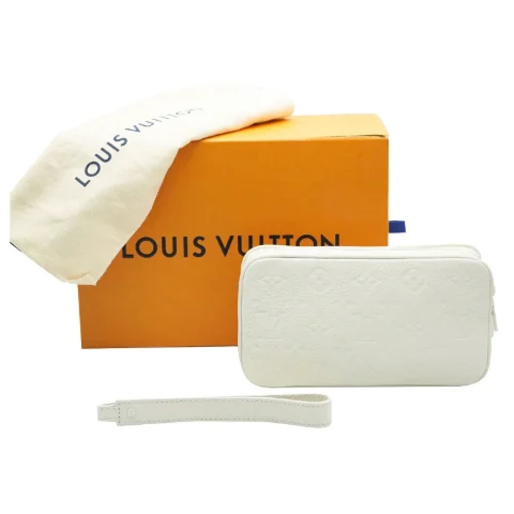 Louis Vuitton Vintage Pre-owned Leather clutches White Dames