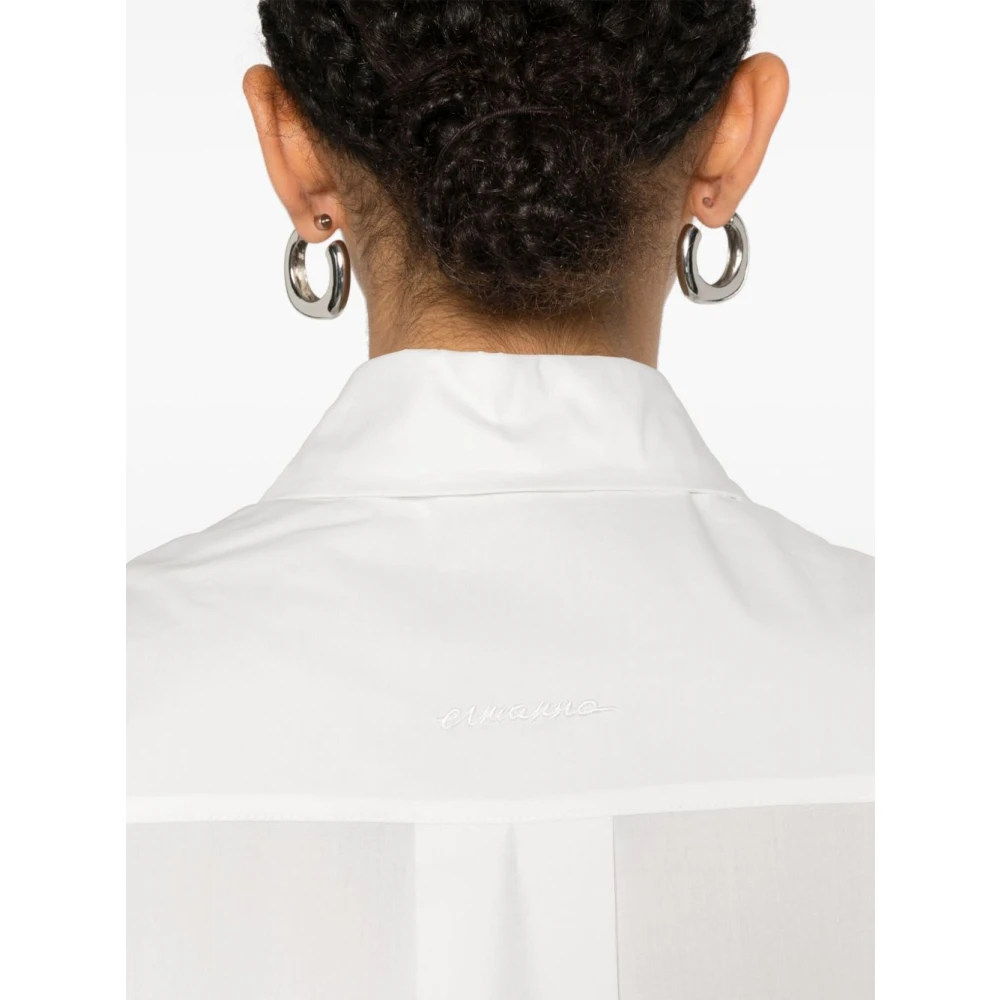 Ermanno Scervino Witte Jurk met Knoopsluiting White Dames