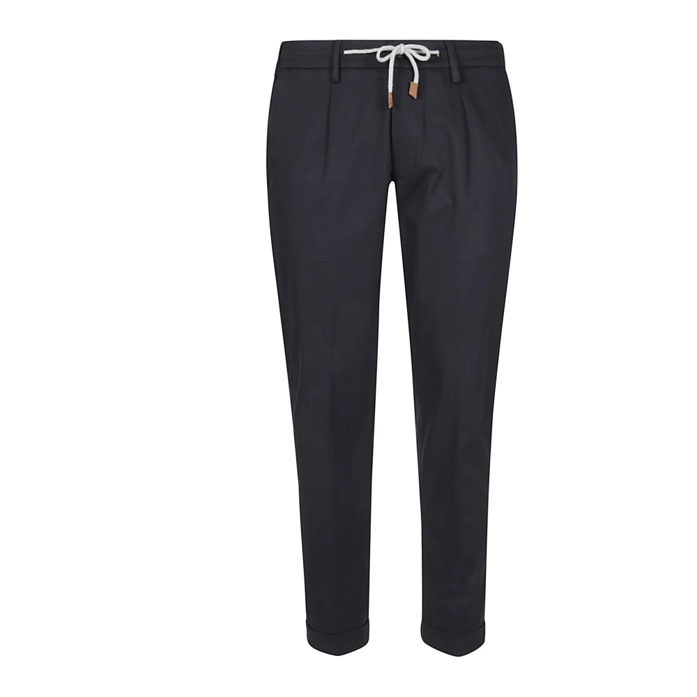 Eleventy Cashmere Katoen Jogger Broek Black Heren