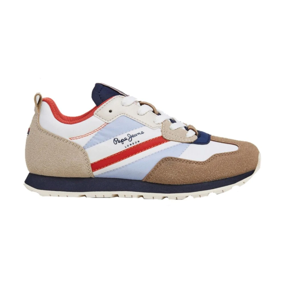 Pepe Jeans Boys Multicolor Kids Sneakers, 37 Eu, Vibrant And Stylish Foster Print Trainers