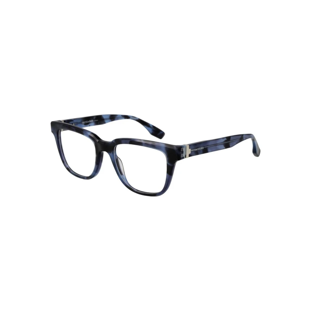 Trussardi Men's Blue Glasses, One Size, Elegant Rectangular Eyewear Frame
