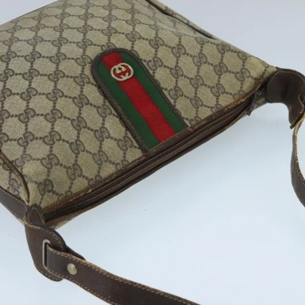 Gucci Vintage Pre-owned Canvas shoulder-bags Beige Dames