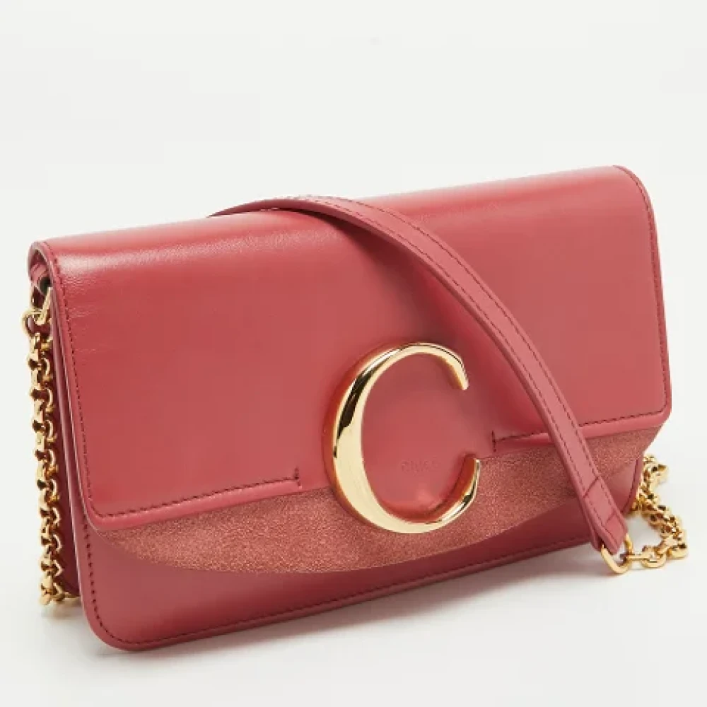 Chloé Pre-owned Leather clutches Pink Dames