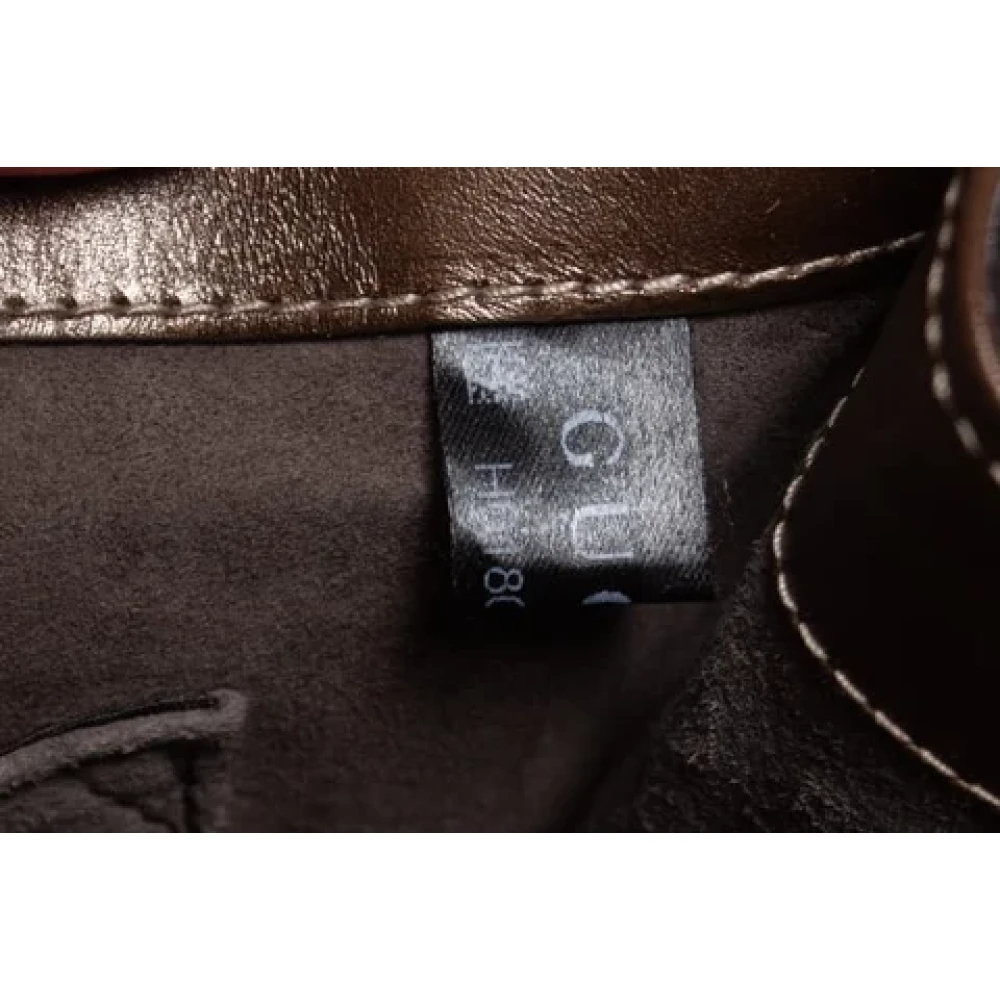 Gucci Vintage Pre-owned Leather clutches Brown Dames