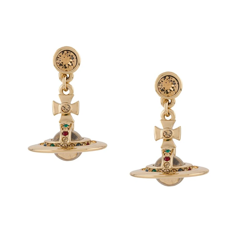 Vivienne Westwood Yellow Earrings, Female, One Size, New Petite Orb Earrings