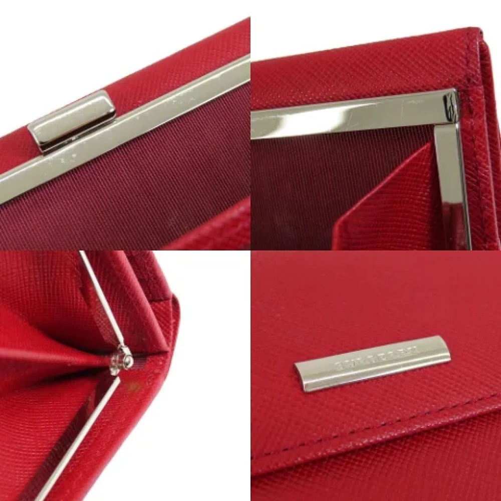 Burberry Vintage Pre-owned Plastic wallets Red Dames