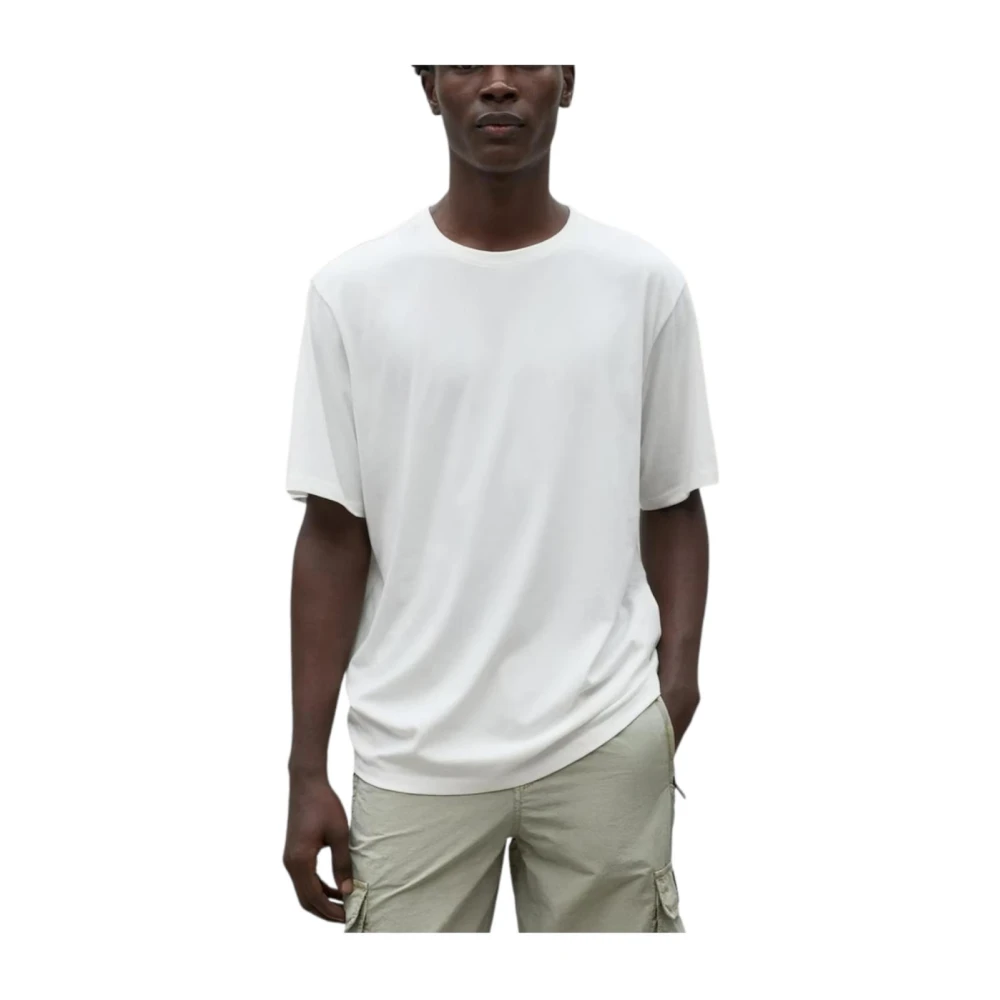 Ecoalf Men's White Cotton Basic T-Shirt - T-Shirts - M - Tops