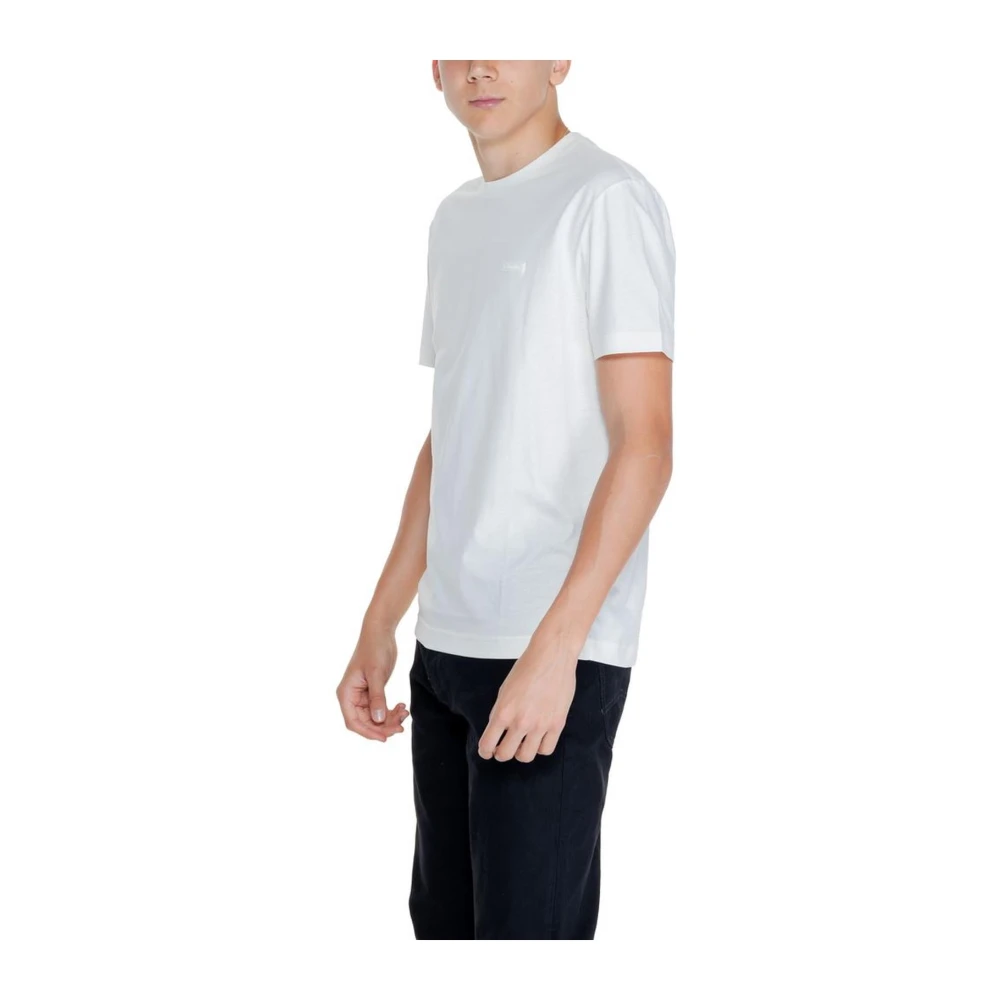 Calvin Klein Witte Katoenen Crew Neck T-Shirt White Heren